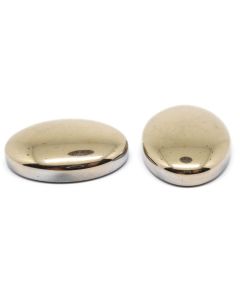 Kabašon 25x18  mm  Hemtit - metalik zlatna   ( 3400037 )