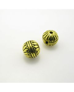 Metalna perla sa 3 rupe , dimenzije 14x13mm , rupe oko 2 mm- boja antik zlatna , pakovanje 2 komada ( 3P108AZ14 )