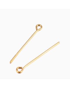 304 Stainless Steel Igla sa omčom 50x0.7 mm Gold/30kom...I318-C18-G