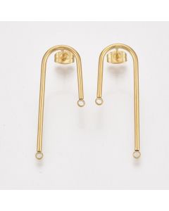 304 Stainless Steel Udica za minđuše 37x15 mm/2 para...S079-143B