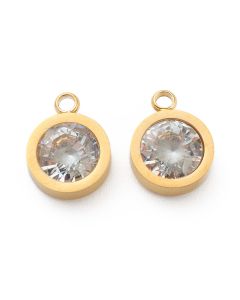 304 Stainless Steel Privezak 12x9 mm Gold/1kom...Z009-16G