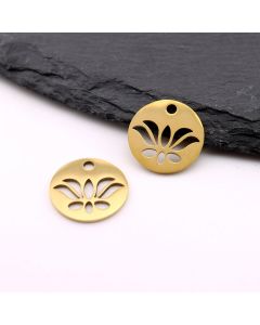 Stainless Steel privezak Gold 16 x1 mm, rupa 2mm (23SSK02AG)