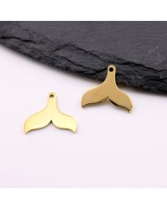 Stainless Steel privezak Gold 17 x 16 x1 mm, rupa 2mm (23SSK02BG)