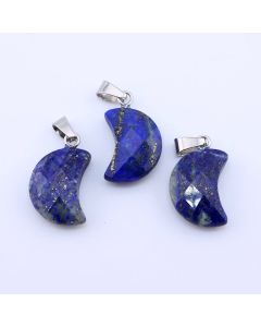 Privezak prirodni kamen Lapis Lazuli  - Moon 10*16 mm Faset...25KP09-04
