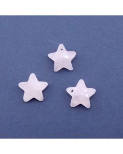 Privezak prirodni kamen   Rozen Kvarc- Star 14*14 mm Faset...25KP10-01