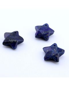 Privezak prirodni kamen  Lapis Lazuli - Star 14*14 mm Faset...25KP10-05