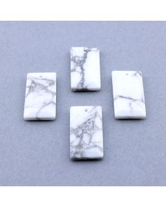 Privezak prirodni kamen Beli Howlite- 13*25 mm Faset...25KP12-02