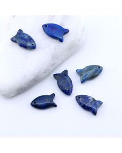 Privezak prirodni kamen Lapis Lazuli -Fish 12*22 mm ...25KP29-04