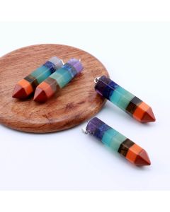 Privezak prirodni kamen mix - čakra 10*42 mm ...25KP30