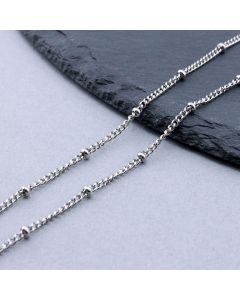 304 Stainless Steel Lanac 2x1mm, Perla 2.5-3mm...SSL-H007-11P-10m