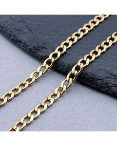 304 Stainless Steel Lanac 5.5x3.8x1mm Gold...SSL-H009-33G-10m