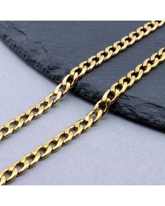 304 Stainless Steel Lanac 7x5x1.5mm Gold...SSL-K016-02A-G-10m
