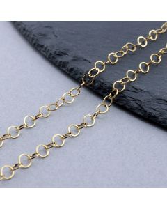 304 Stainless Steel Vareni Lanac 3.6x0.3mm Gold...SSL-F011-05A-G-10m