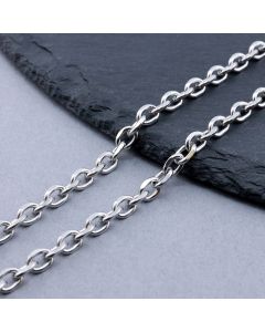 304 Stainless Steel Lanac 6x4.5x1.2mm...SSL-P007-27P-03-10m
