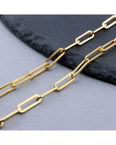 304 Stainless Steel Lanac 18x4mm Gold...SSL-101131-33G