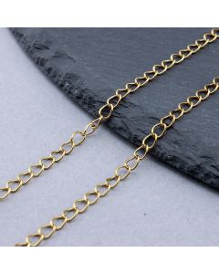 304 Stainless Steel Vareni Lanac 4x3x0.5mm Gold...SSL-B020-05G-25m