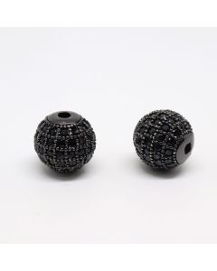 AAA Cubic Zirconia perle 10 mm- Hematit Black...P-E110-06B