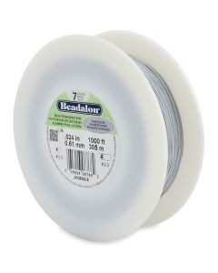 Čelična sajla za nizanje- 7 niti, 0,61 mm, boja Saten silver, ( BEJW06NS-8 )