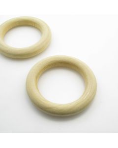 Drvene ukrasne perle. Dimenzije 50x8 mm,  otvor 33 mm. Natur drvo bez laka i boje ( DP014 )