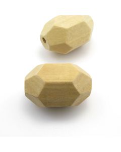 Drvene ukrasne perle. Dimenzije 32x20 mm, rupa oko 3 mm. Natur drvo bez laka i boje. ( DP018 )
