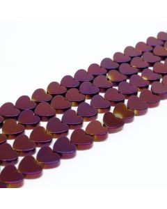 Hematit perle  3x3 mm, boja metalik ljubičasta, Cena je data za 1 niz od oko 39cm, ( 2131041 )