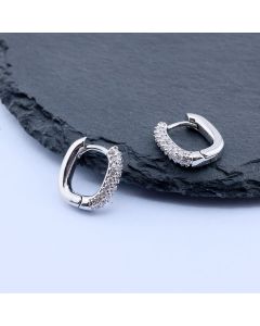 Osnova za Minđuše 13x12 mm, Rodijum...P-212326-R