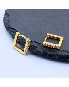 Osnova za Minđuše 12x12 mm, 18k Pozlata...P-21292