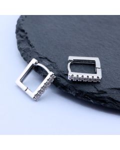 Osnova za Minđuše 12x12 mm, Rodijum...P-21292-R