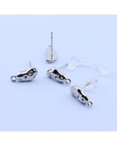 Osnova za Minđuše 12x15 mm, Rodijum...P-22681-R