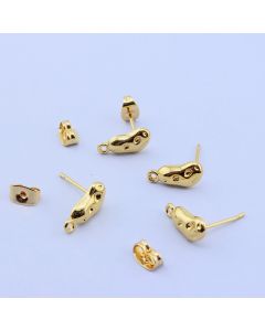 Osnova za Minđuše 12x15 mm, 18k Pozlata...P-226811