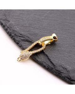 Premium kopča sa CZ Cirkonima za bisere,perle... - Pozlata 18k ( 23MK60AG )