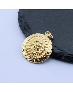 Privezak Meduza 25.5x22 mm, 18k Pozlata...P-L203-002G