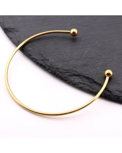 Stainless Steel Gold narukvica 65 x 2 mm, skidajući krajevi 6mm (23SSK18G)