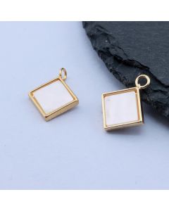 Privezak 8x8 mm, 18k Pozlata...P-T054-29G-NF