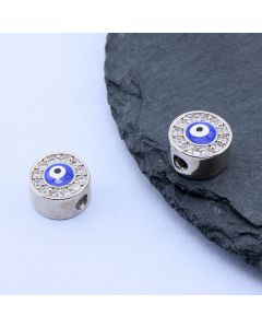 Perla Fatimino Oko+CZ Cirkoni 9.5x9.5 mm, Rodijum...P-Z017-02P