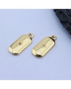 Privezak+CZ Cirkon 14x6 mm,18k Pozlata...P-I054-12G
