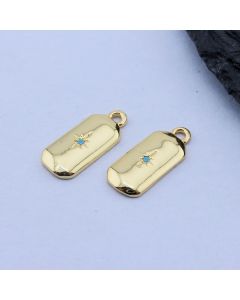 Privezak+CZ Cirkon 14x6 mm,18k Pozlata...P-I054-12G-G1