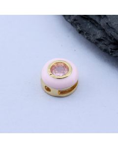 Perla+CZ Cirkon 8x8 mm, 18k Pozlata...P-C007-15G-G6