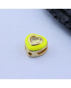 Perla Srce+CZ Cirkon 8x8 mm, 18k Pozlata...P-C007-15G