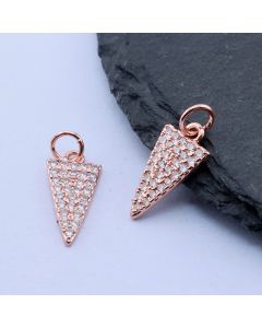 Privezak+CZ 15x8 mm, Rose Gold..P-G090-07-RS
