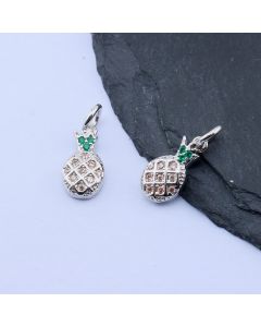 Privezak Pineapple 12.5x6 mm, Rodijum...P-3321116P
