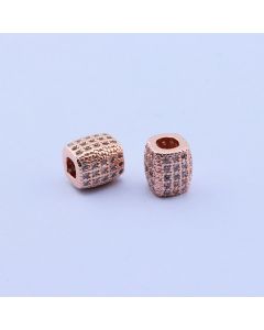 Perla+CZ Cirkoni 7x6.5 mm,Rose Gold...P-332109-RS