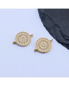 Konektor+CZ Cirkoni 15x11 mm,18k Pozlata...P-332102