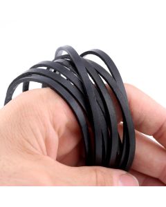Prirodna koža 4 x 2 mm, boja crna (23TK04A)