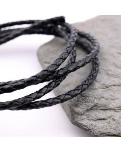 Upletena prirodna koža debljine 3 mm, boja crna ( 23TK05 )