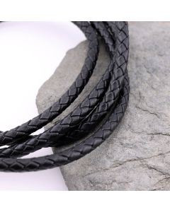 Upletena natur koža- 5 mm- boja crna (23TK06)