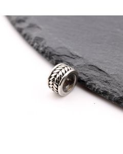 304 Stainless Steel perla antik srebro 9.5x6mm, Rupa: 6.5mm (E48224AS)