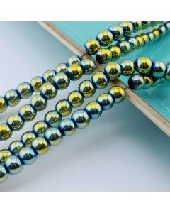 Metalik staklene perle 8 mm-metalik zelena...25SP39-5