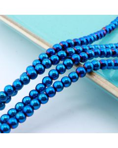 Metalik staklene perle 8 mm-metalik plava...25SP39-4