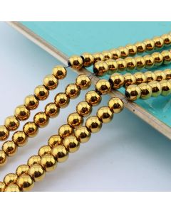 Metalik staklene perle 8 mm-metalik zlatna...25SP39-1